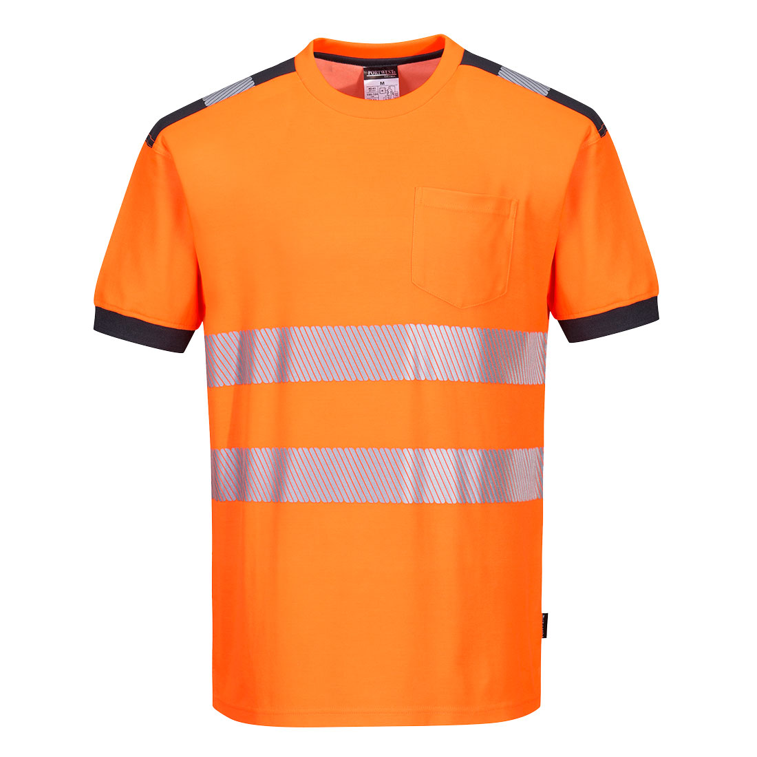 Hi-Vis Vision T-paita, oranssi-harmaa