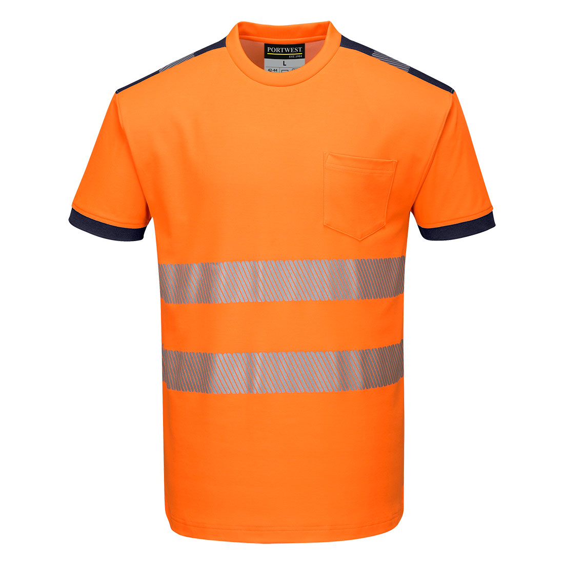 Hi-Vis Vision T-paita, oranssi-navy