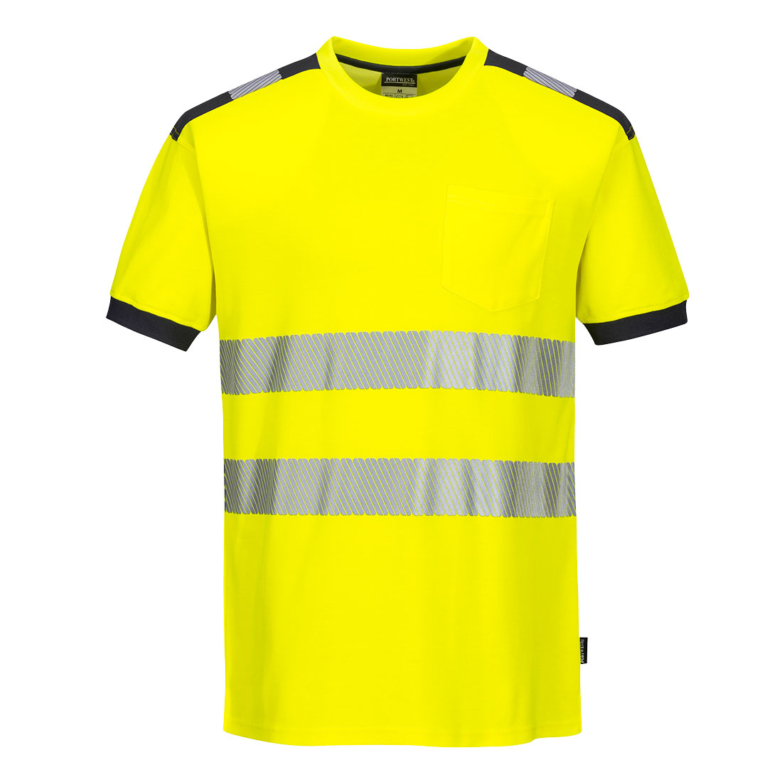 Hi-Vis Vision T-paita, kelta-harmaa