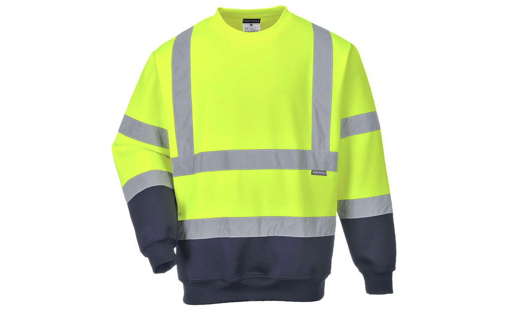 B306 - 2-sävy HiVis collegepusero Portwest työvaatteet