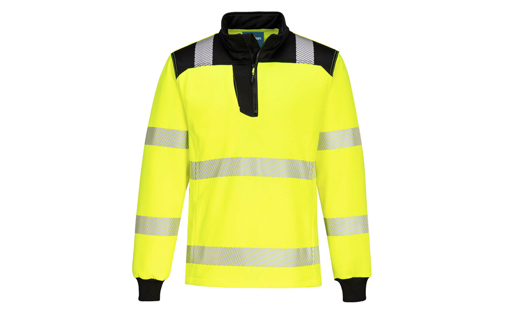 Portwest huomiovärinen collegepusero PW326 - PW3 Hi-Vis 1/4 vetoketju Collegepaita