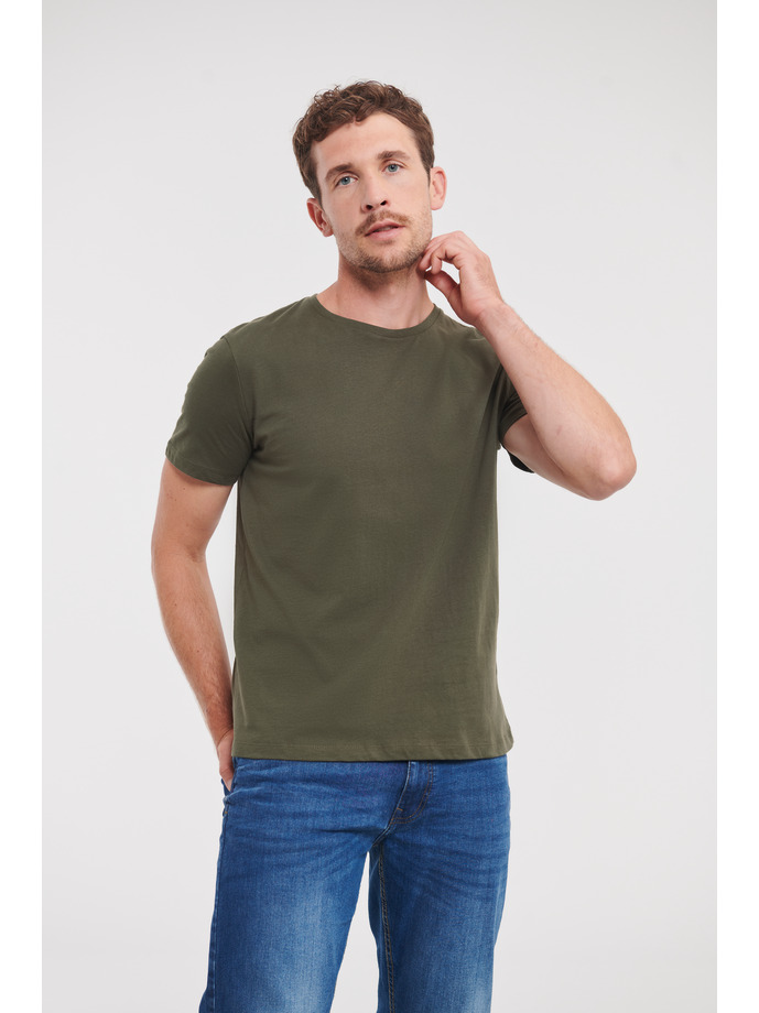 Russell Europe Miesten Orgaaninen t-paita Men's Pure Organic T 0R108M0 DARK OLIVE