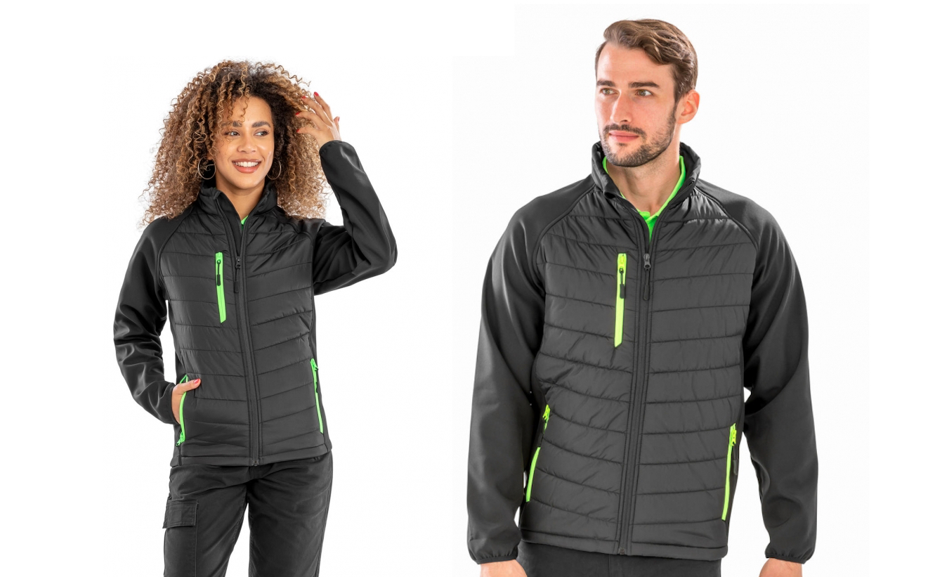 Result Compass Recycled topattu softshell takki – unisex R237X